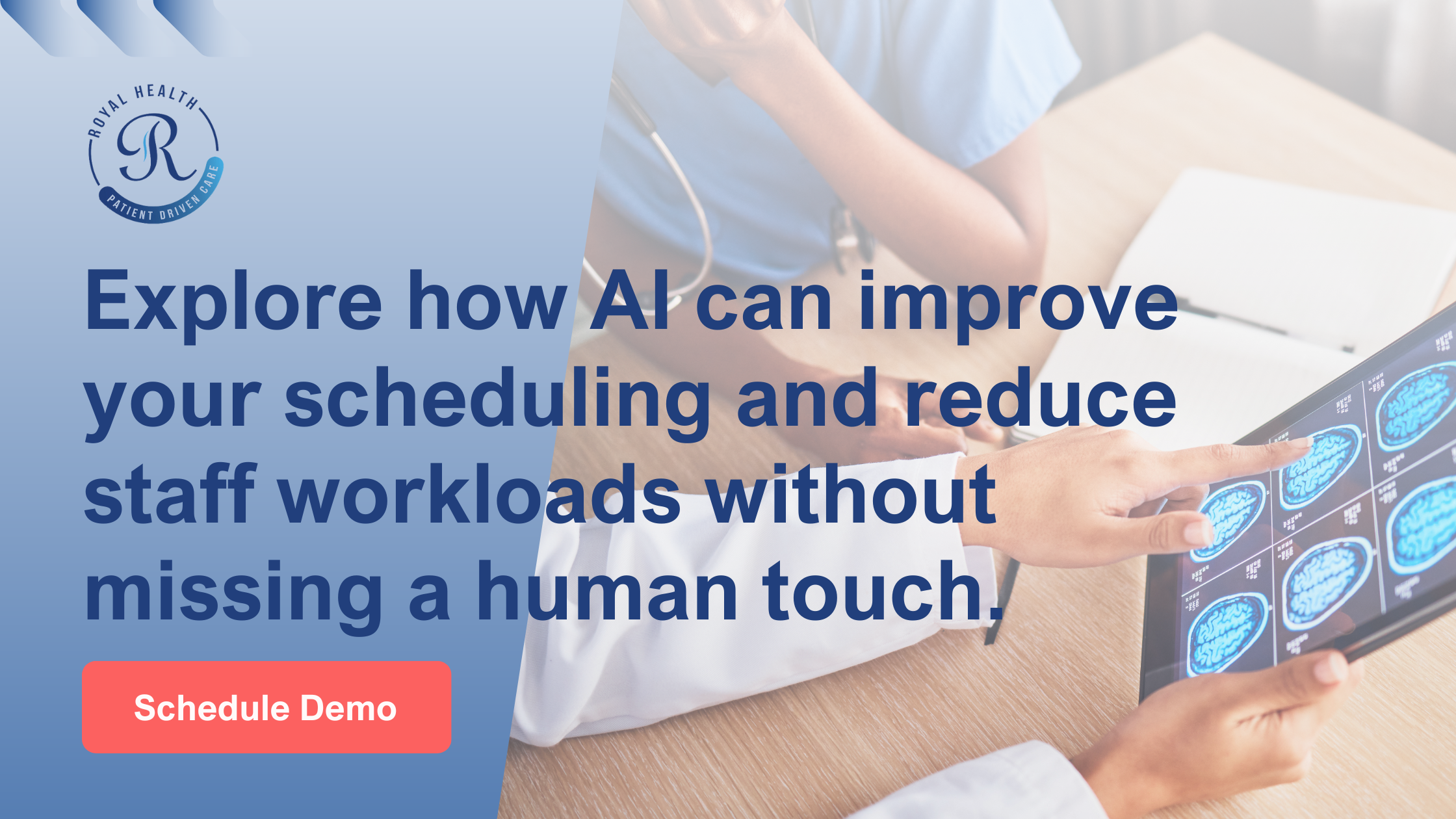 Royal Health Schedule Demo CTA Graphic_Advancing Radiology With AI